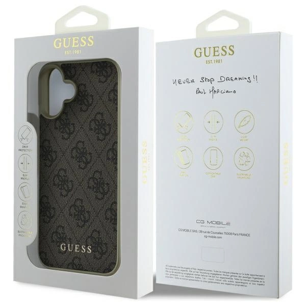 Guess 4G Charms Collection case for iPhone 16 - browneng