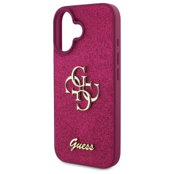 Guess Fixed Glitter Big 4G case for iPhone 16 - purpleeng