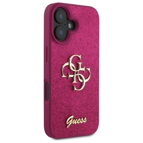 Guess Fixed Glitter Big 4G case for iPhone 16 - purpleeng