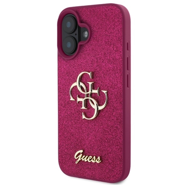 Guess Fixed Glitter Big 4G case for iPhone 16 - purpleeng