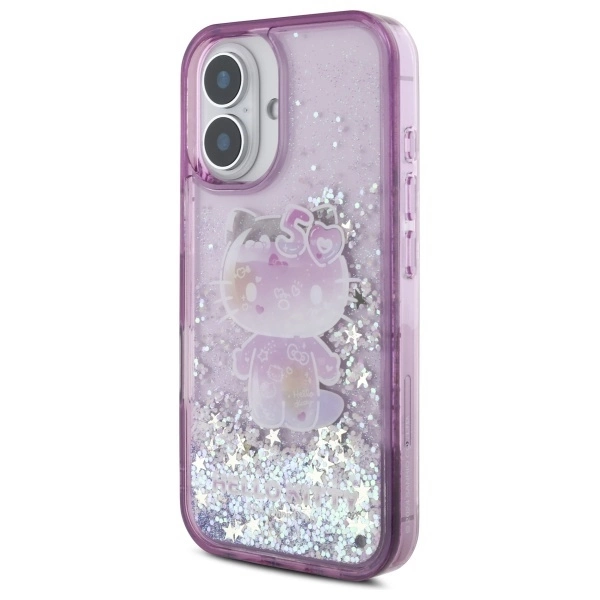Hello Kitty Liquid Glitter 50TH Anniversary Party iPhone 16 Case - Purpleeng