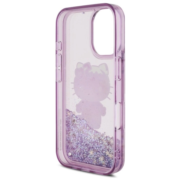 Hello Kitty Liquid Glitter 50TH Anniversary Party iPhone 16 Case - Purpleeng