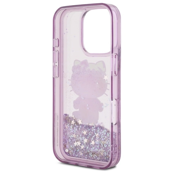 Hello Kitty Liquid Glitter 50TH Anniversary Party iPhone 16 Pro Max Case - Purpleeng