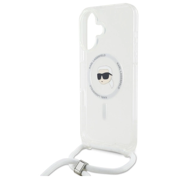 Karl Lagerfeld Crossbody IML Karl Head Magsafe Case for iPhone 16 - Cleareng