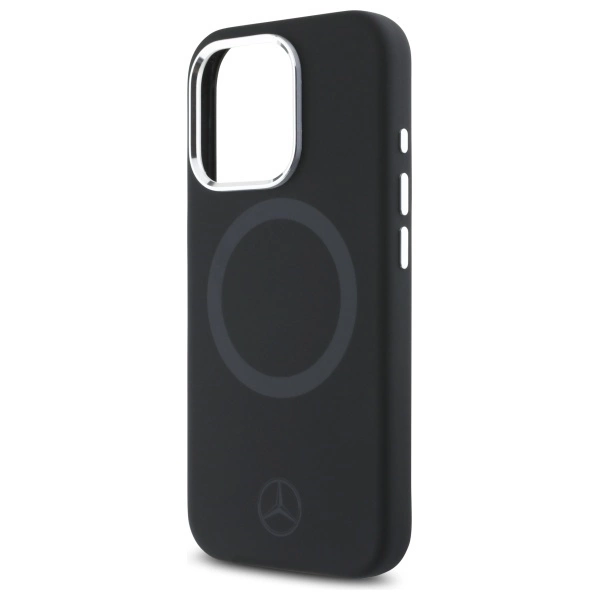 Mercedes Silicone Tonal Logo MagSafe iPhone 16 Pro Case - Blackeng