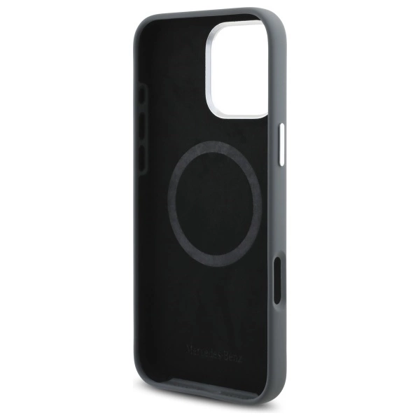 Mercedes Silicone Vertical Tonal Stripes MagSafe Case for iPhone 16 Pro Max - Grayeng