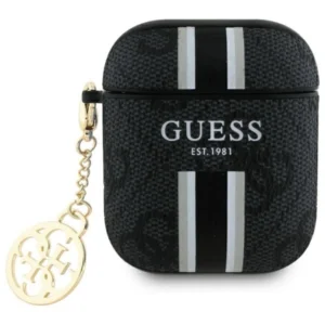 Guess GUA2P4RPSK AirPods 1/2 cover black/black 4G Printed Stripes Charmeng