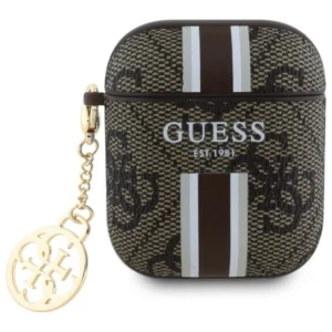 Guess GUA2P4RPSW AirPods 1/2 cover brown/brown 4G Printed Stripes Charmeng
