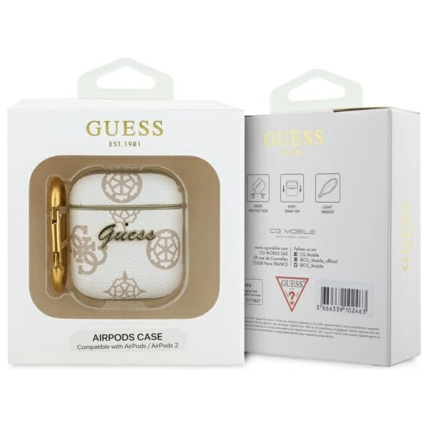 Guess GUA2PG4GPH AirPods 1/2 cover white/white 4G Hookeng