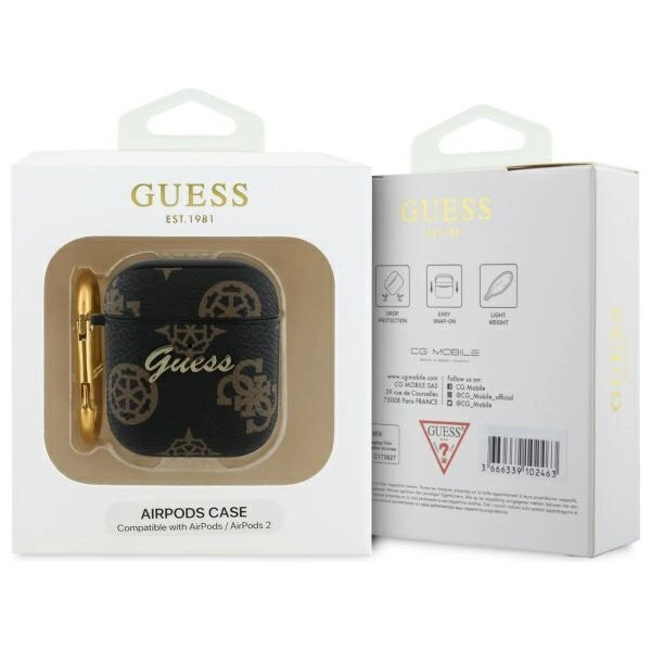 Guess GUA2PG4GPK AirPods 1/2 cover black/black 4G Hookeng