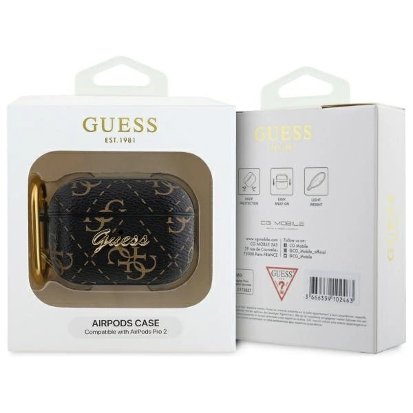 Guess GUAP2PG4GPK AirPods Pro 2 (2022/2023) cover black/black 4G Hookeng
