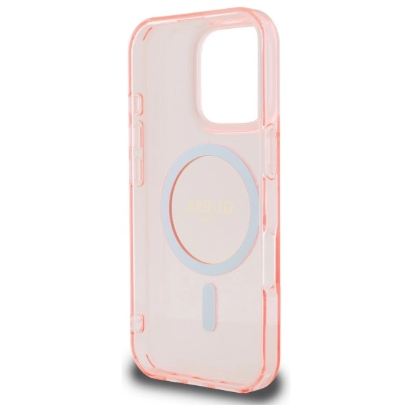 Guess GUHMP16LHFGEREP iPhone 16 Pro 6.3" pink/pink hardcase IML Glitter Circle MagSafeeng
