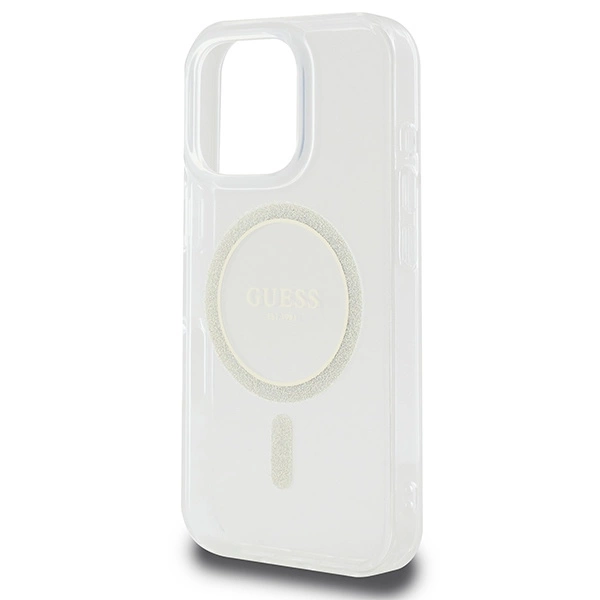 Guess IML Glitter Circle MagSafe Case for iPhone 16 Pro Max - Cleareng