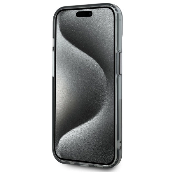 Karl Lagerfeld KLHMP15SHLSKCK iPhone 15 6.1" black/black hardcase IML Metal Karl&Choupette Head MagSafeeng