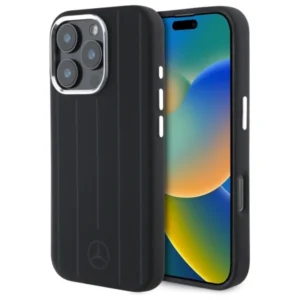 Mercedes MEHMP16L23SUVSK iPhone 16 Pro 6.3" black/black hardcase Silicone Vertical Tonal Stripes MagSafeeng