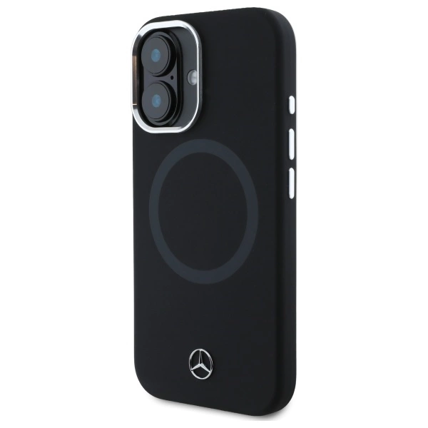 Mercedes MEHMP16S23SUTTK iPhone 16 6.1" black/black hardcase Silicone Tonal Logo MagSafeeng