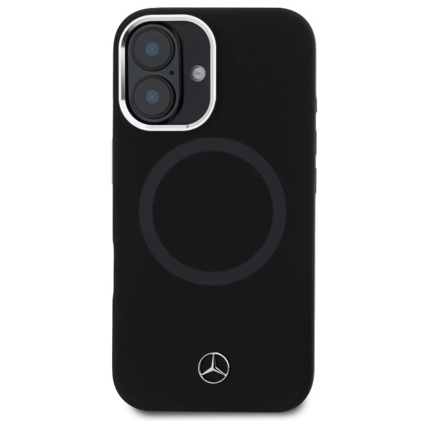 Mercedes MEHMP16S23SUTTK iPhone 16 6.1" black/black hardcase Silicone Tonal Logo MagSafeeng