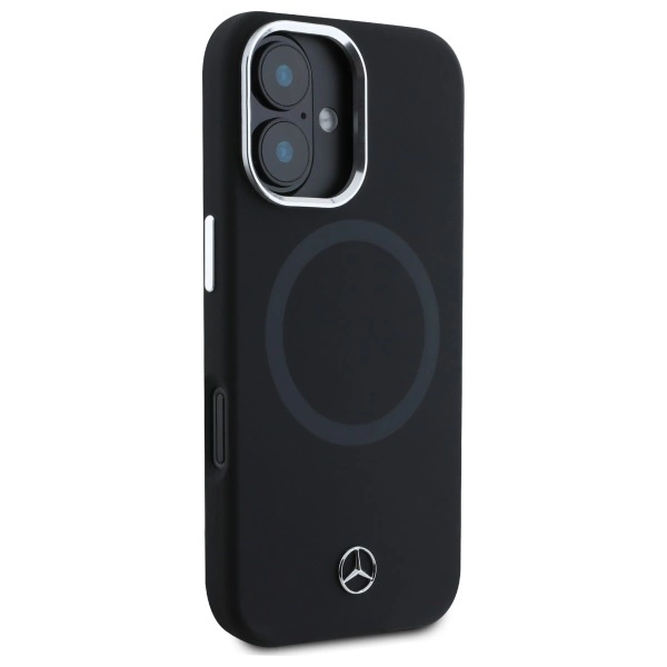 Mercedes MEHMP16S23SUTTK iPhone 16 6.1" black/black hardcase Silicone Tonal Logo MagSafeeng