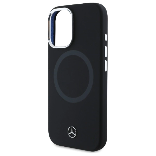Mercedes MEHMP16S23SUTTK iPhone 16 6.1" black/black hardcase Silicone Tonal Logo MagSafeeng