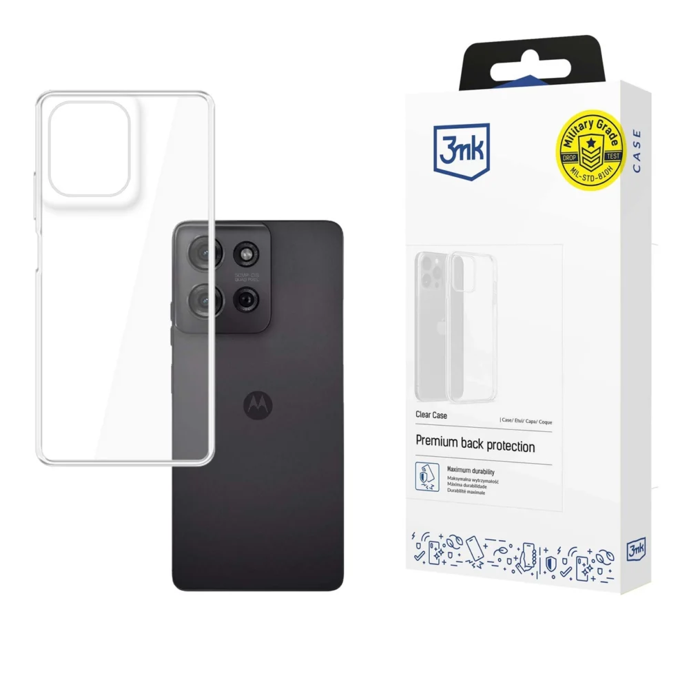 3mk Clear Case for Motorola Moto G75 - transparenteng