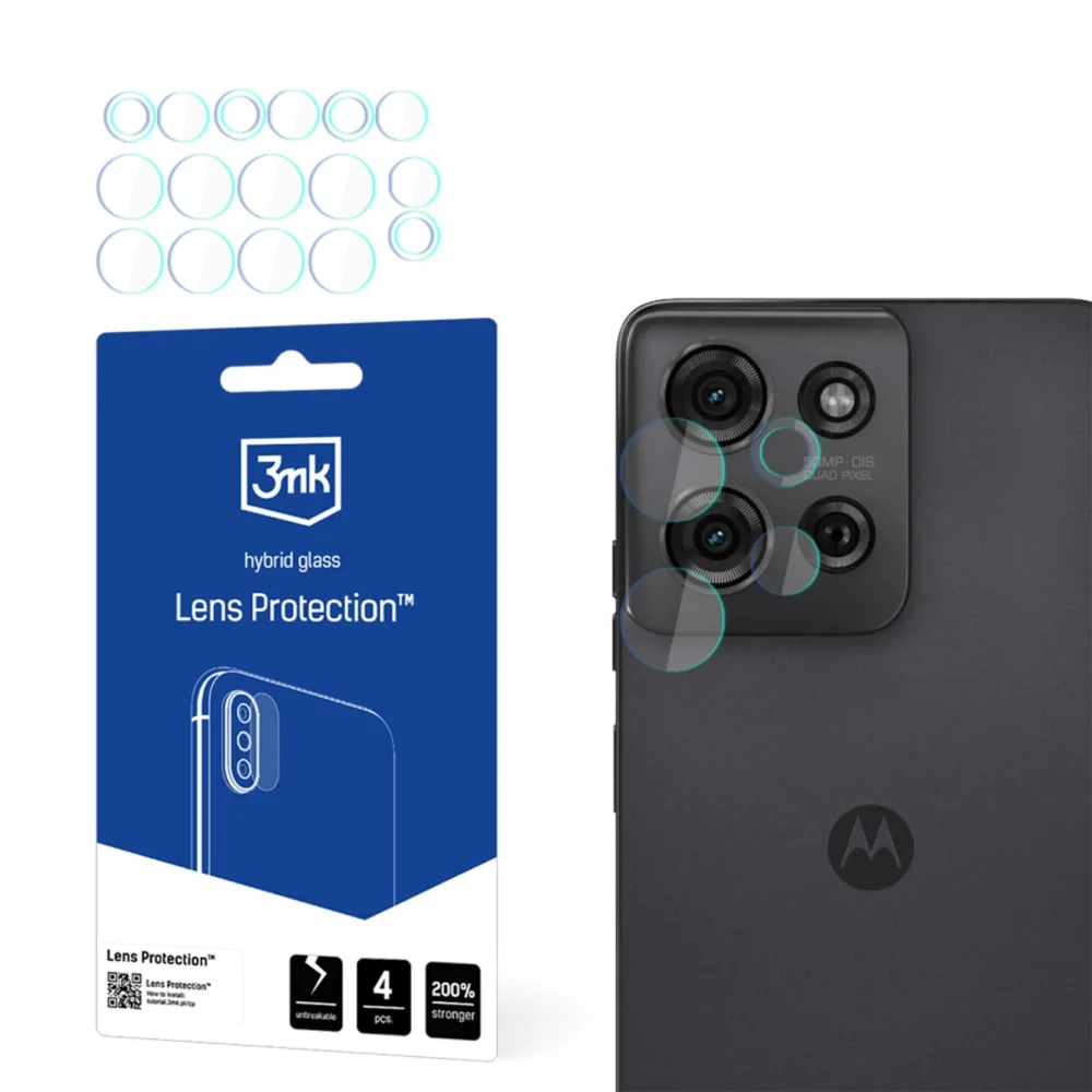 Hybrid Glass for Camera Lens 3mk Lens Protection for Motorola Moto G75eng