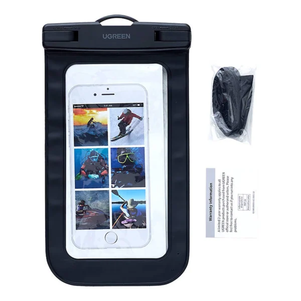 Ugreen LP716 Waterproof Cell Phone Case with IPX8 - Blackeng