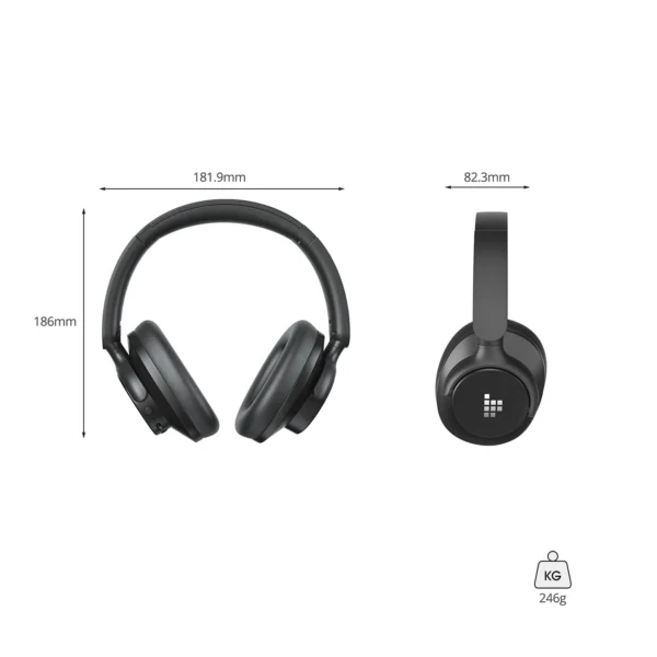 Tronsmart Sounfii Q20 ANC On-Ear Bluetooth 5.3 Wireless Headphones - Blackeng