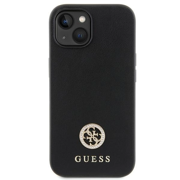 Guess GUHCP15SPS4DGPK iPhone 15 6.1" black/black hardcase Strass Metal Logoeng