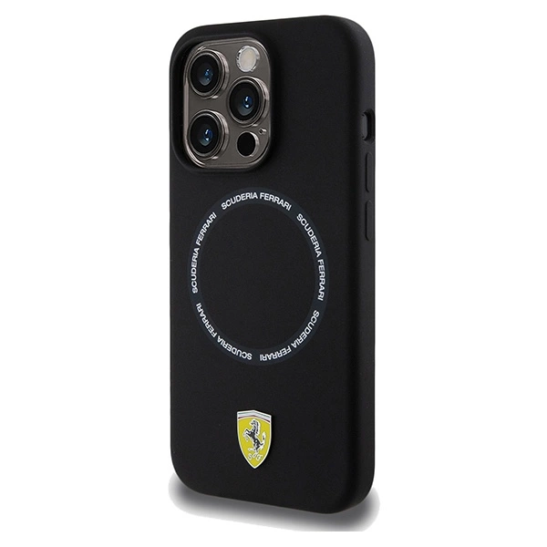 Ferrari Printed Ring MagSafe case for iPhone 15 Pro Max - blackeng
