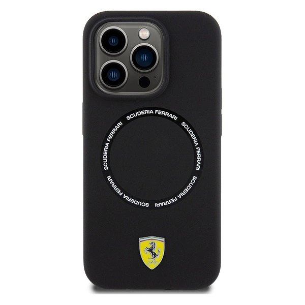 Ferrari Printed Ring MagSafe case for iPhone 15 Pro Max - blackeng