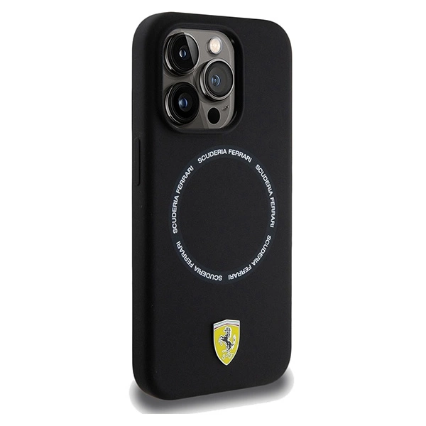 Ferrari Printed Ring MagSafe case for iPhone 15 Pro Max - blackeng
