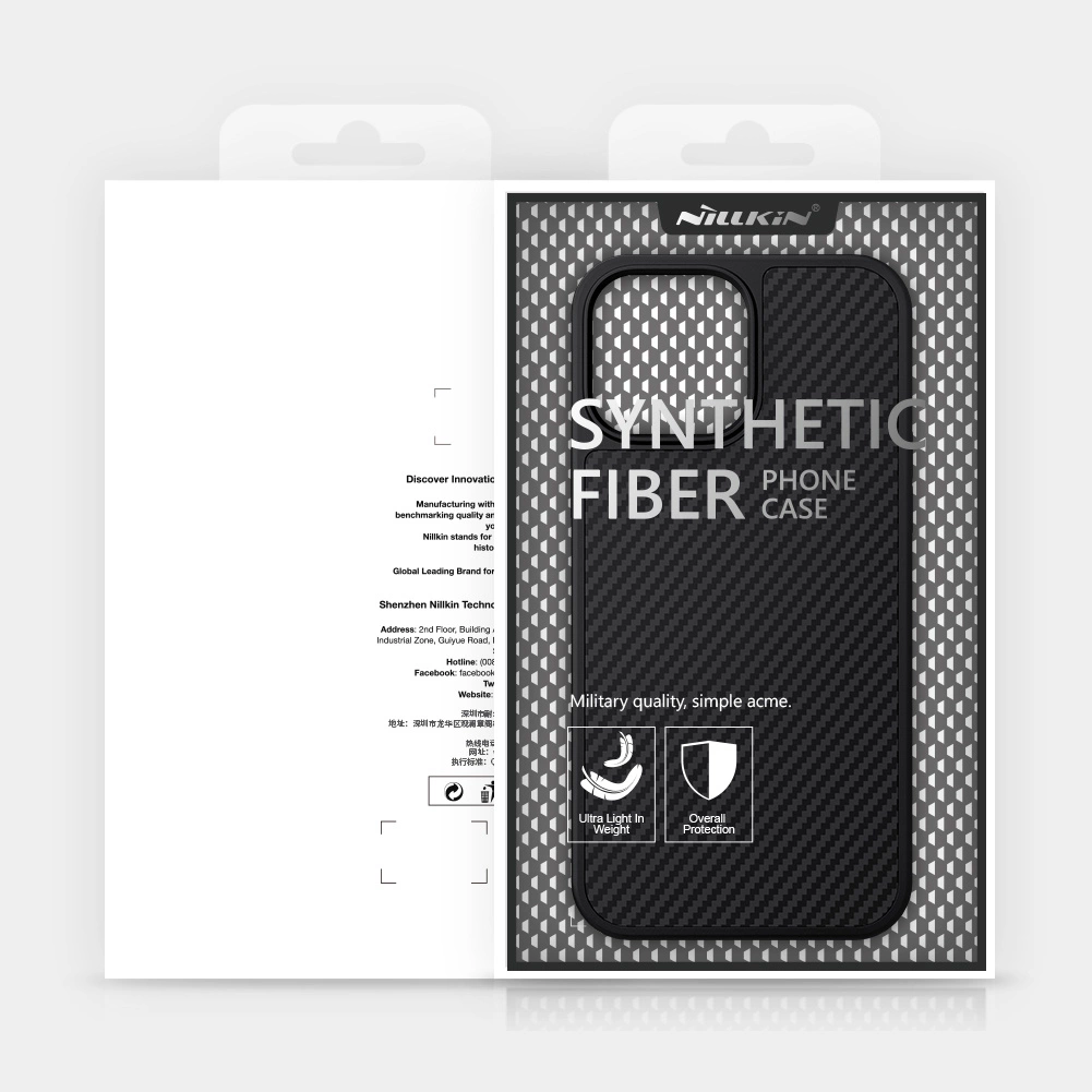 Nillkin Synthetic Fiber Carbon iPhone 13 Pro Max case blackeng