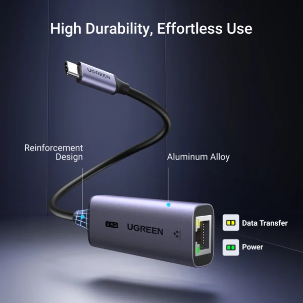 Ugreen CM648 USB-C to RJ45 Ethernet 2.5G adapter - grayeng
