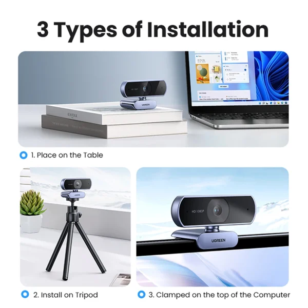 Ugreen CM678 USB HD webcam - grayeng