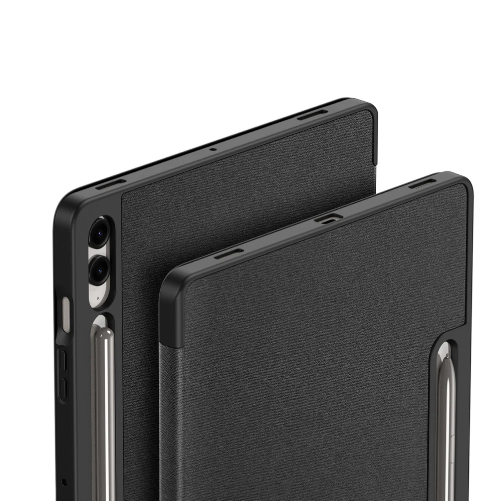 Dux Ducis Domo PU Leather Case with Stand for Samsung Tab S10+ / S9+ / S9 FE+ - Blackeng