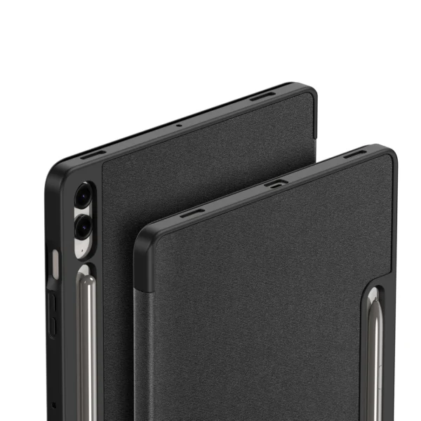 Dux Ducis Domo PU Leather Case with Stand for Samsung Tab S10+ / S9+ / S9 FE+ - Blackeng