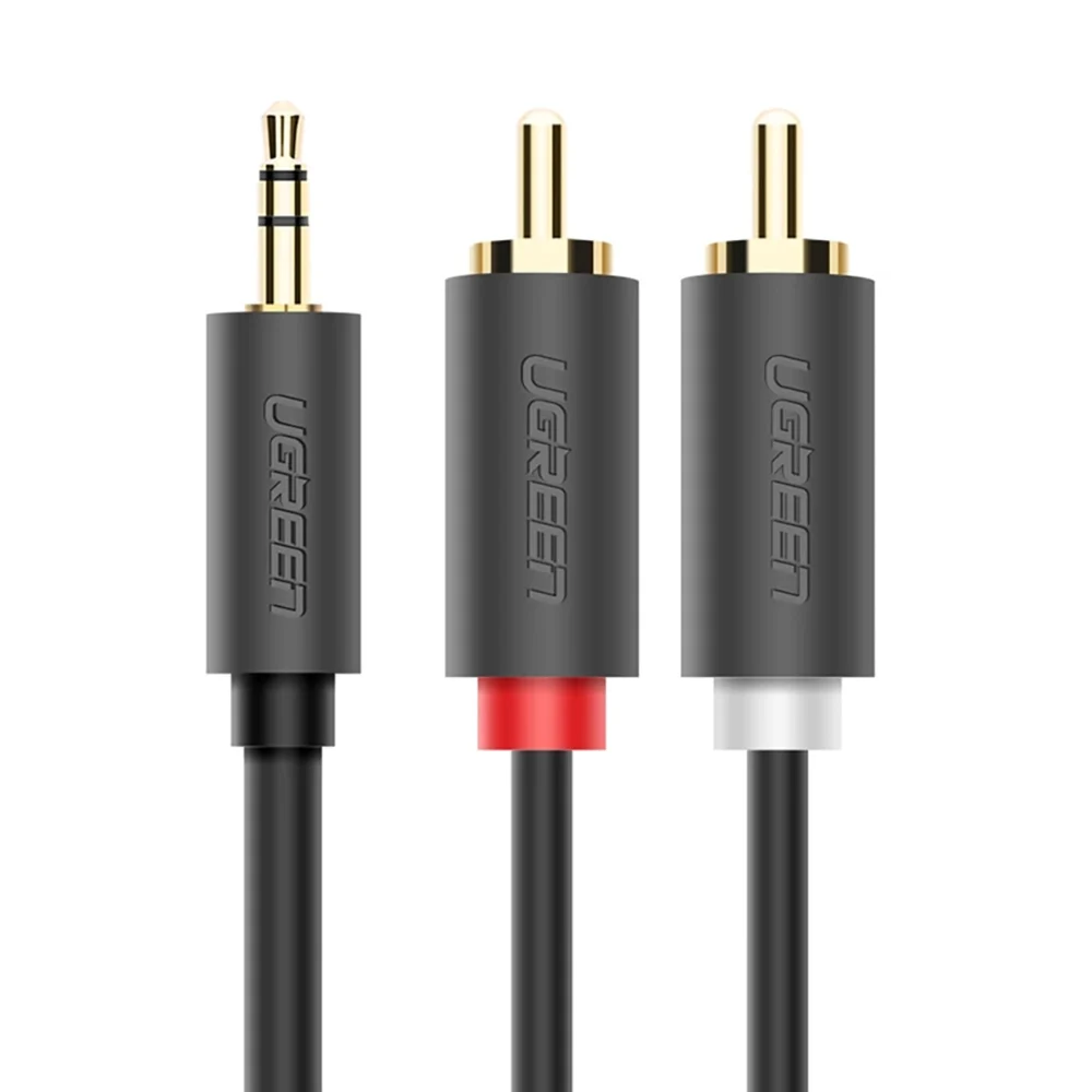 Ugreen AV102 10513 cable 3.5 mm mini jack (male) / 2RCA (male) 5m - grayeng