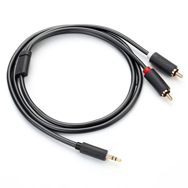 Ugreen AV102 10513 cable 3.5 mm mini jack (male) / 2RCA (male) 5m - grayeng
