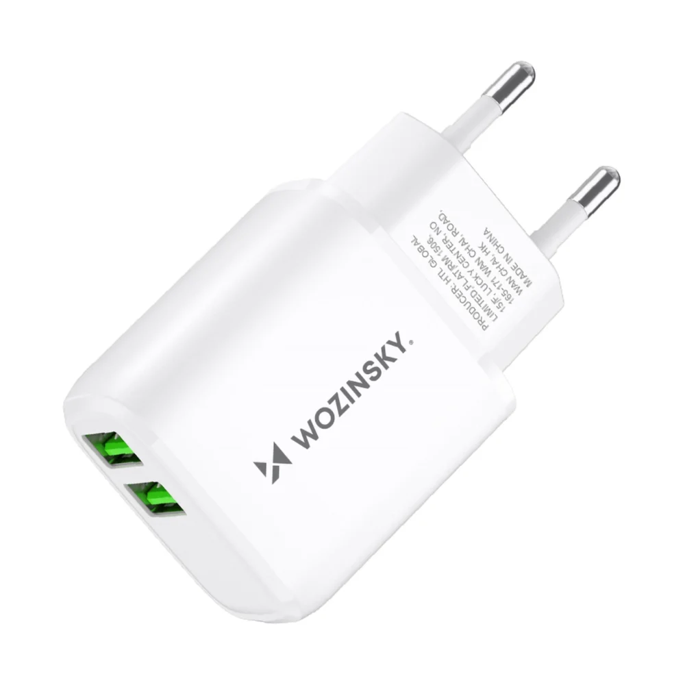 Wozinsky CUWCW 2.4A 2 x USB-A wall charger - whiteeng