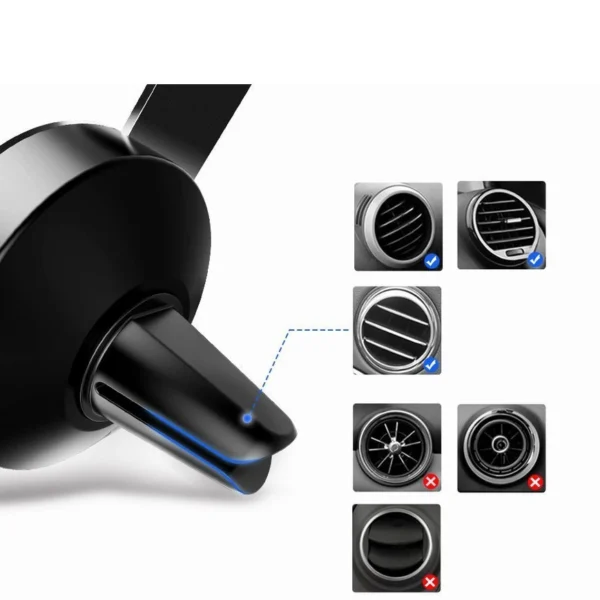 Ugreen LP130 40907 gravity phone holder for car air vent - silvereng