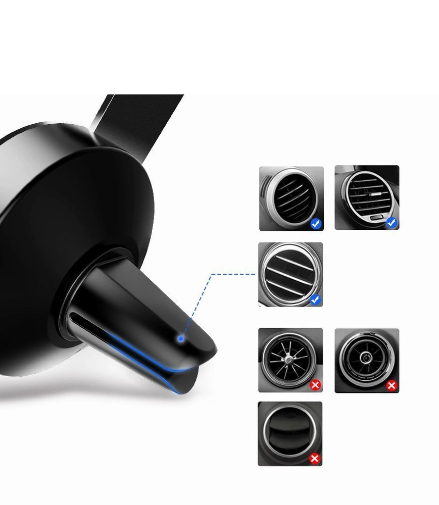 Ugreen LP130 40907 gravity phone holder for car air vent - silvereng