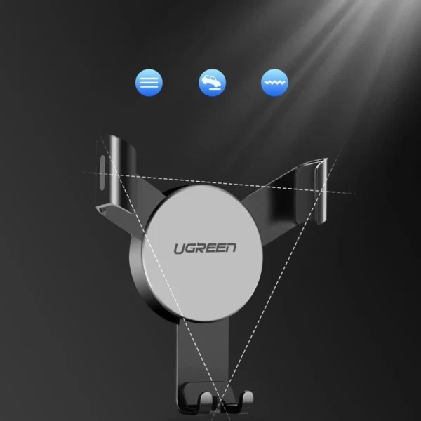 Ugreen LP130 40907 gravity phone holder for car air vent - silvereng