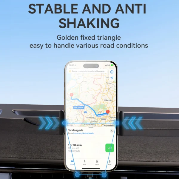 Wozinsky WUMID phone holder with 15W inductive charger for car dashboard - blackeng