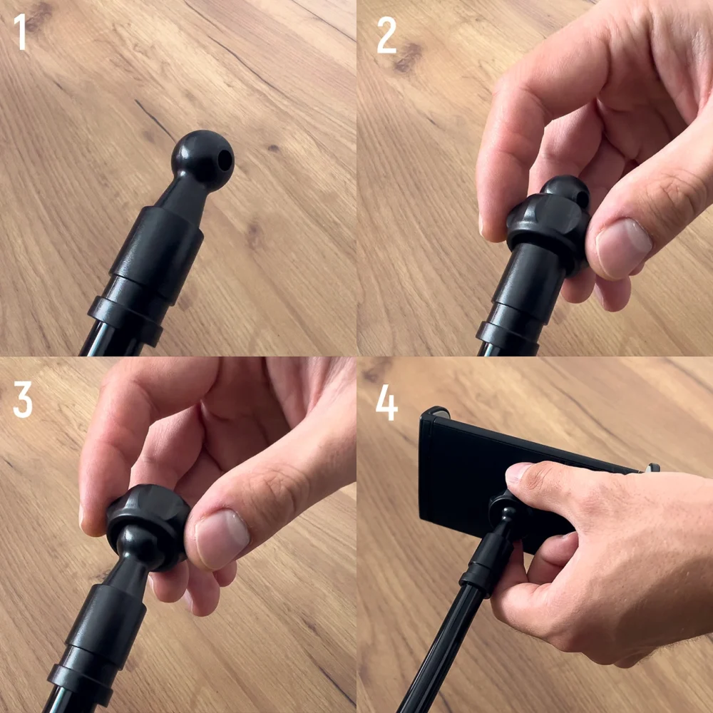 [RETURNED ITEM] Wozinsky long flexible phone and tablet holder black (WTHBK5)eng