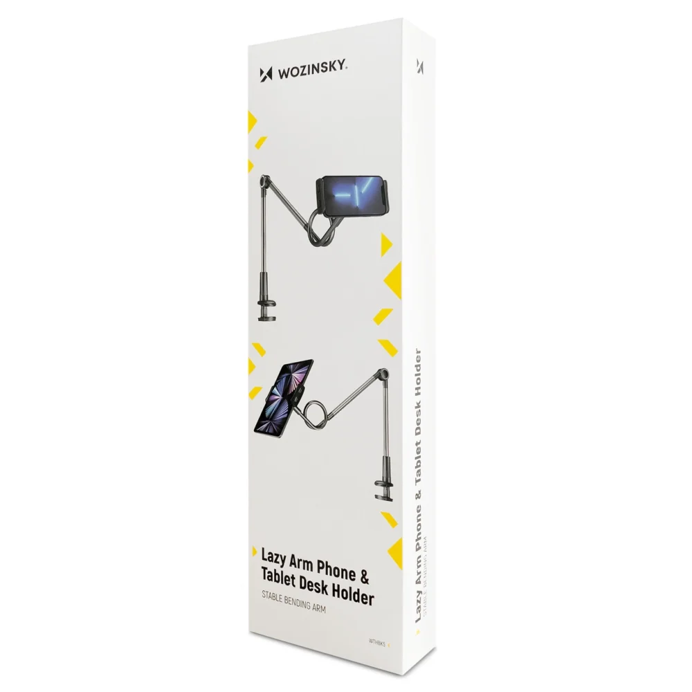 [RETURNED ITEM] Wozinsky long flexible phone and tablet holder black (WTHBK5)eng