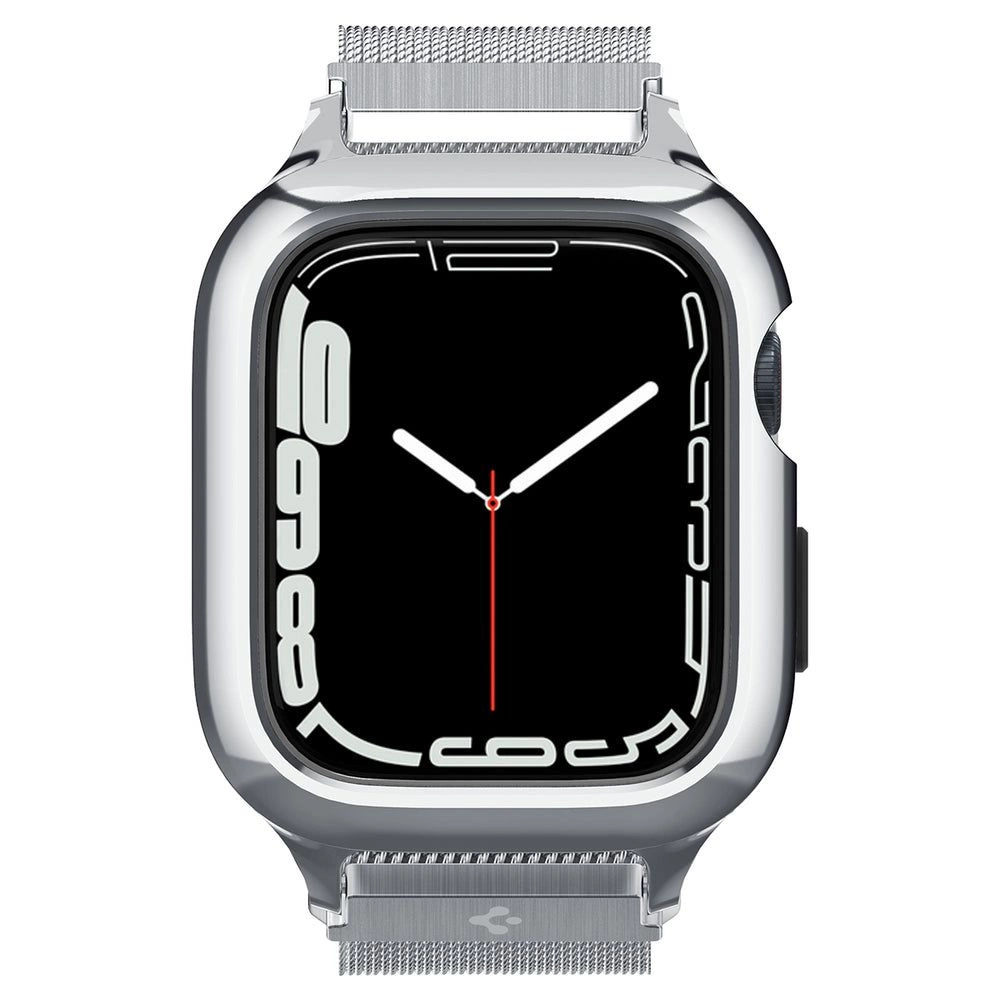 Spigen Metal Fit Pro Case and Strap Set for Apple Watch 4/5/6/7/8/9/SE (44/45mm) - Silvereng