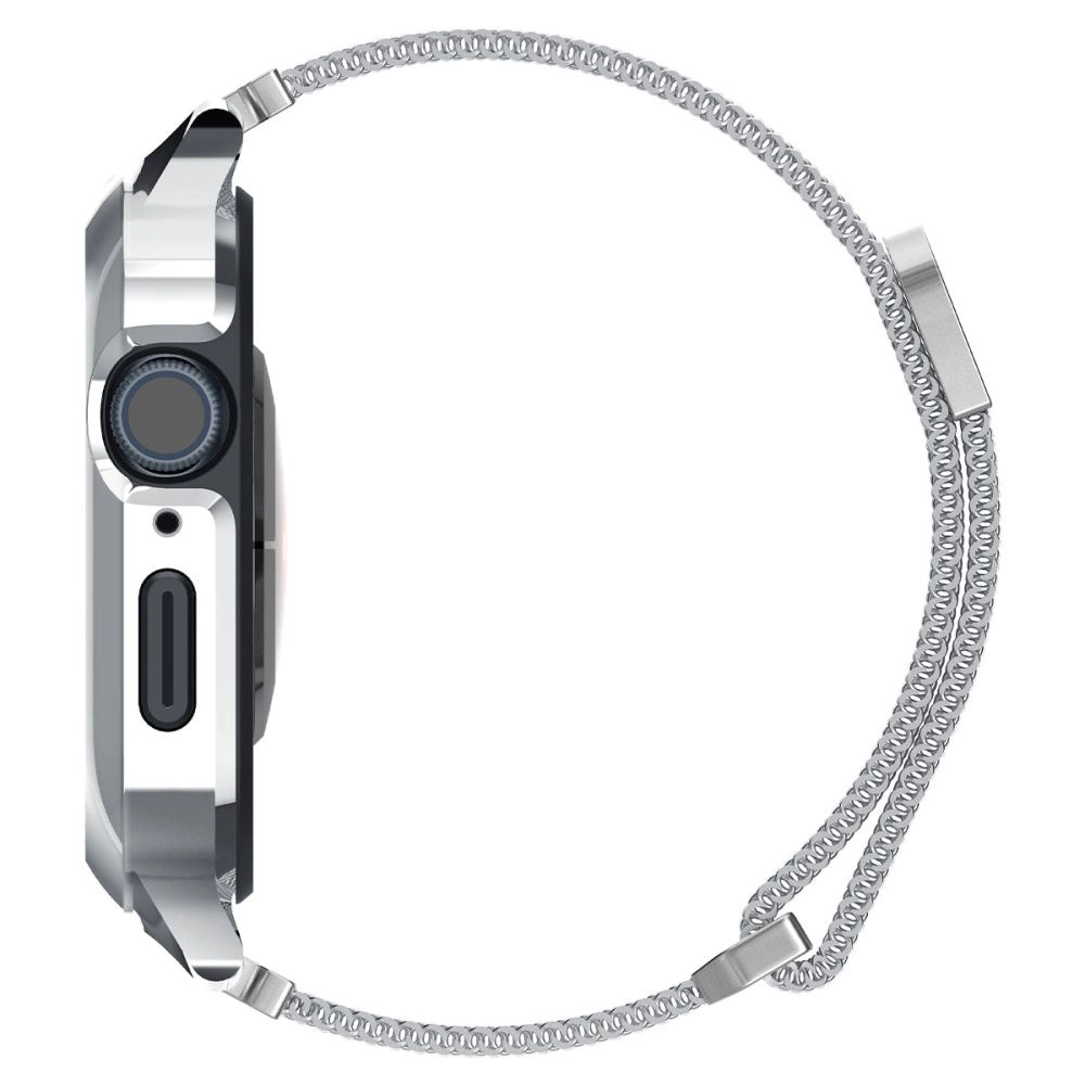 Spigen Metal Fit Pro Case and Strap Set for Apple Watch 4/5/6/7/8/9/SE (44/45mm) - Silvereng