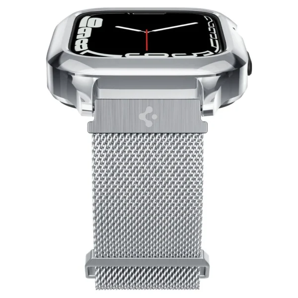 Spigen Metal Fit Pro Case and Strap Set for Apple Watch 4/5/6/7/8/9/SE (44/45mm) - Silvereng