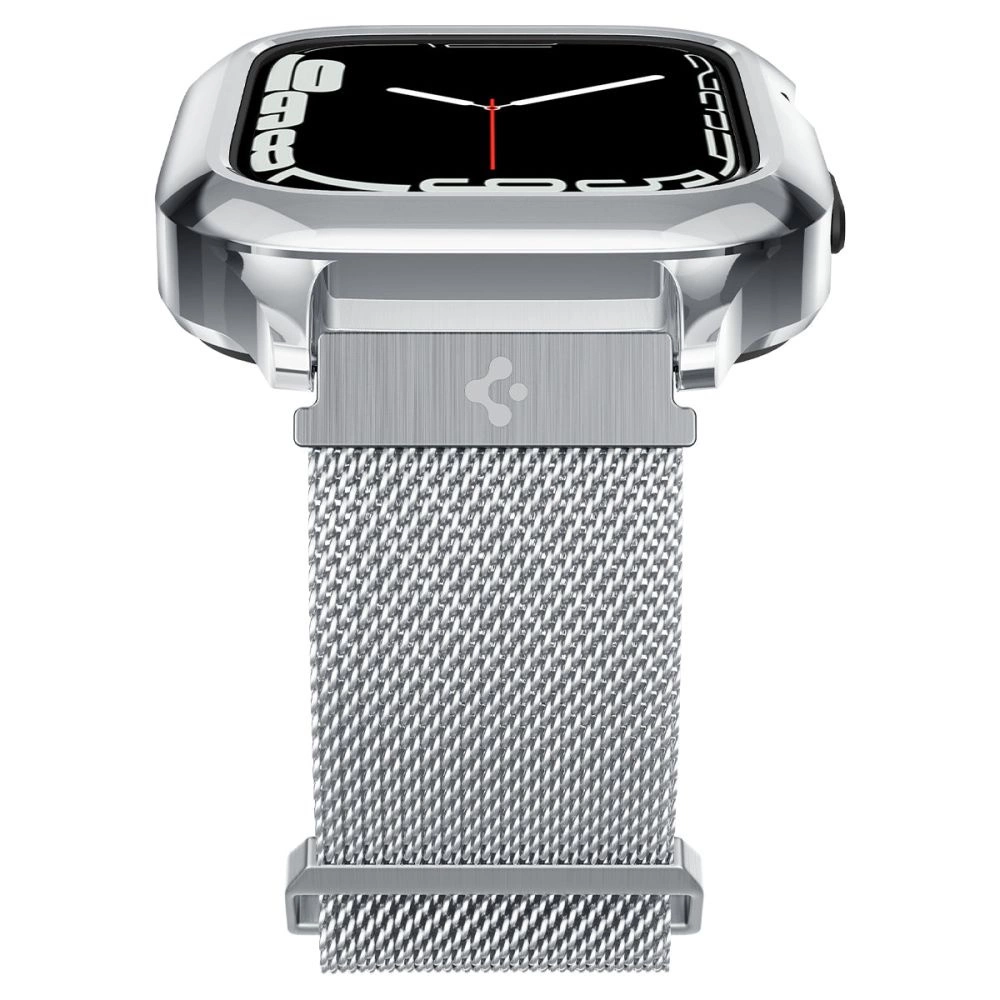Spigen Metal Fit Pro Case and Strap Set for Apple Watch 4/5/6/7/8/9/SE (44/45mm) - Silvereng