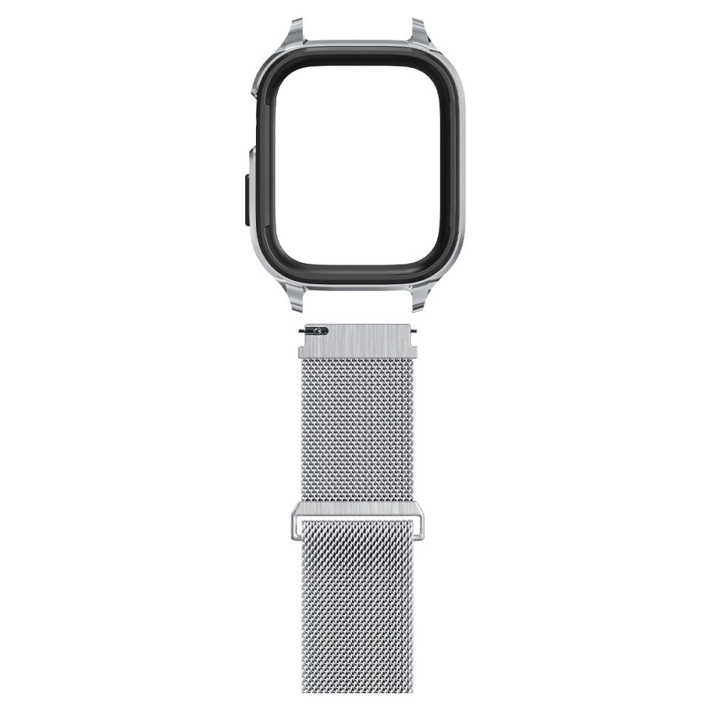 Spigen Metal Fit Pro Case and Strap Set for Apple Watch 4/5/6/7/8/9/SE (44/45mm) - Silvereng